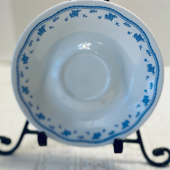 8 Pieces of  Pyrex Corelle Cups & Saucers  Matching Morning Blue Pattern Mugs - Picture 7 of 7